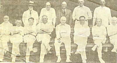 Grandfather Tidridge with his cricket team